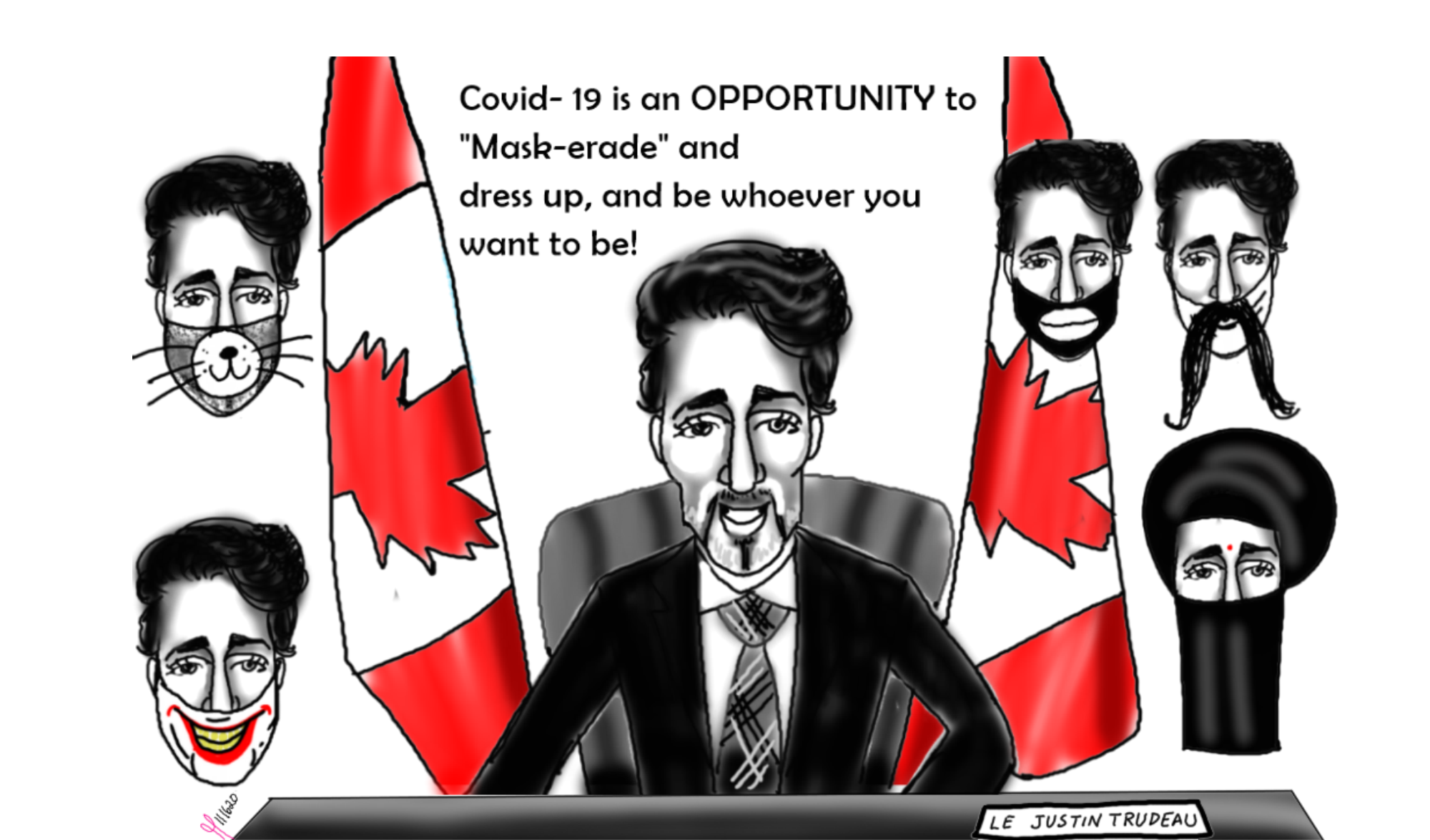 Justin Trudeau Political Cartoon Covid-19 Coronavirus post thumbnail image