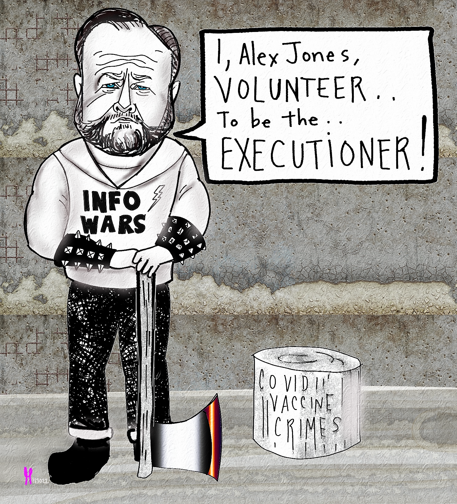 Alex Jones Infowars Political cartoon post thumbnail image
